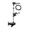 Wattkeel P500 8 kW electric outboard motor, side view Wattkeel P500 8 kW brushless electric outboard motor seen from the side, with propeller and coiled power cable